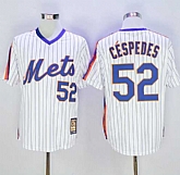 New York Mets #52 Yoenis Cespedes White(Blue Strip) Cooperstown Stitched Jersey,baseball caps,new era cap wholesale,wholesale hats